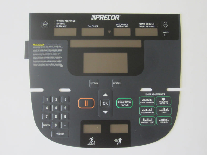 Load image into Gallery viewer, Precor P30 833 / 835 Treadmill Overlay Keypad in French
