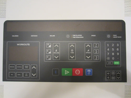 Life Fitness SL Console Overlay with Conductive Silver on Back