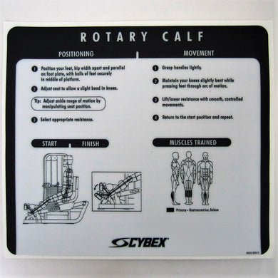 Original OEM Lexan Overlay Cybex VR2 Rotary Calf